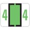 Smead Label, Bccrn, Endtab, "4", Ltgn Pk SMD67374 - alternate 1